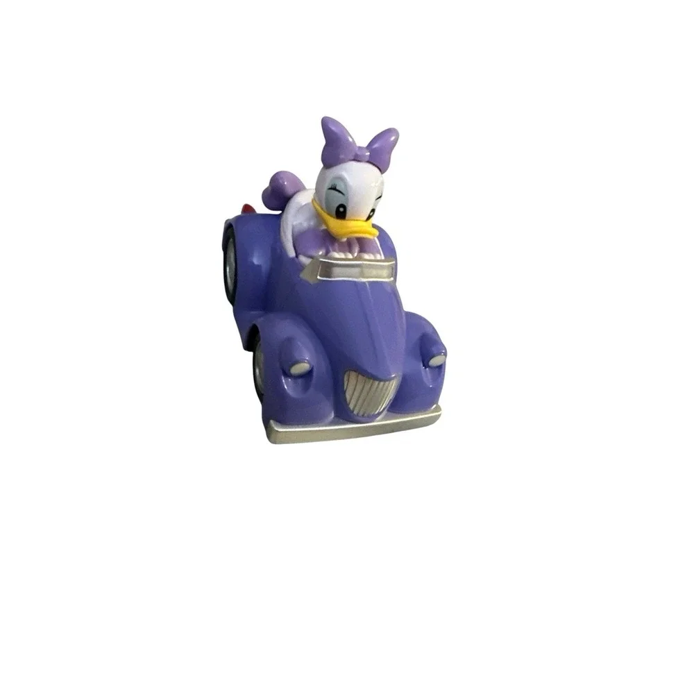 Disney Mickey Mouse & Daisy Duck Toy Car Lot of 2 - Red & Purple